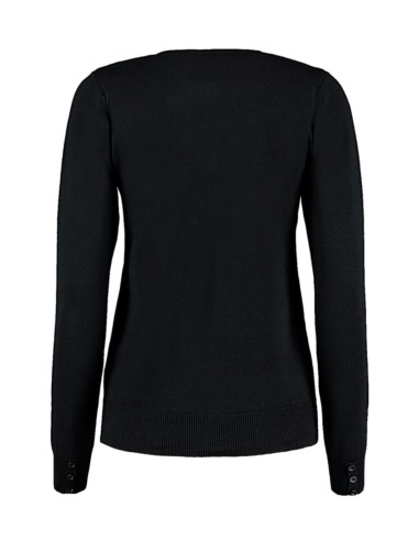 KUS-KK355-Cardigan col rond à manches longues Arundel Femme